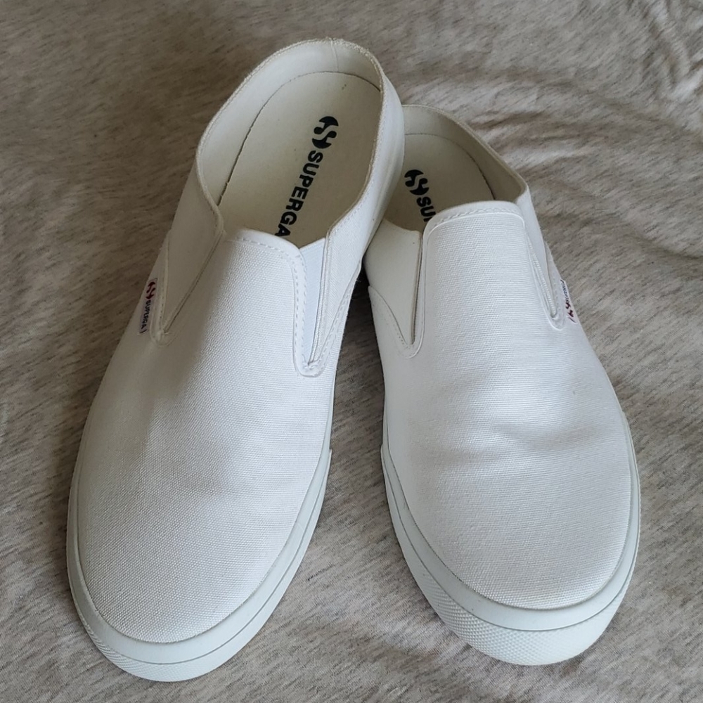 Superga Mules White Sneaker Slides